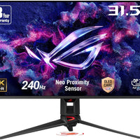 ASUS ROG Swift 32” 4K OLED Gaming Monitor (PG32UCDMR) ― 4K (3840 x 2160), QD-OLED, 240Hz, 0.03ms, G-SYNC Compatible, 99% DCI-P3, USB-C 90W, DisplayWidget, DisplayPort 2.1, 3 yr Warranty