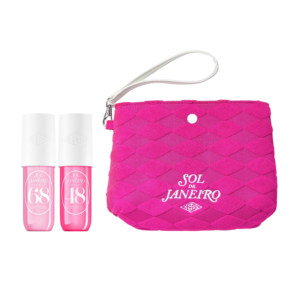 Sol de Janeiro Giftable Set - Two Travel Size Perfume Mists with Pink Pouch
