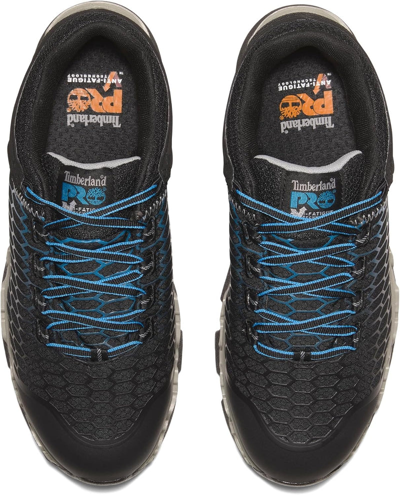 Timberland PRO Men's Powertrain Sport Alloy Safety Toe Industrial Athletic Work Shoe, Black/Grey-2024 New, 9