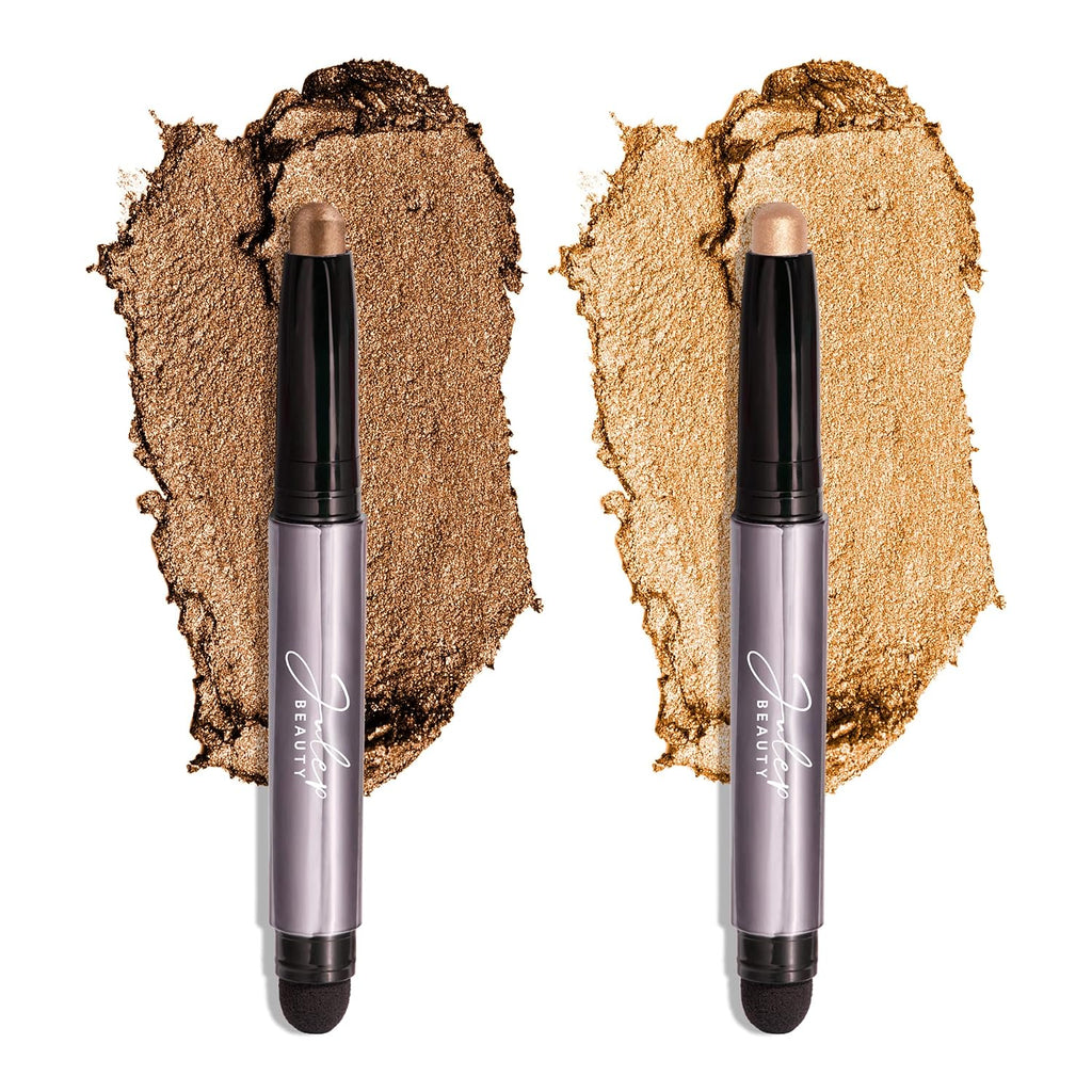 Julep Eyeshadow 101 Crème-to-Powder Duo, Bronze Shimmer & Warm Gold Shimmer