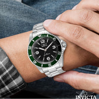 Invicta Specialty Men 40mm Stainless Steel Steel Black dial PC21J Quartz