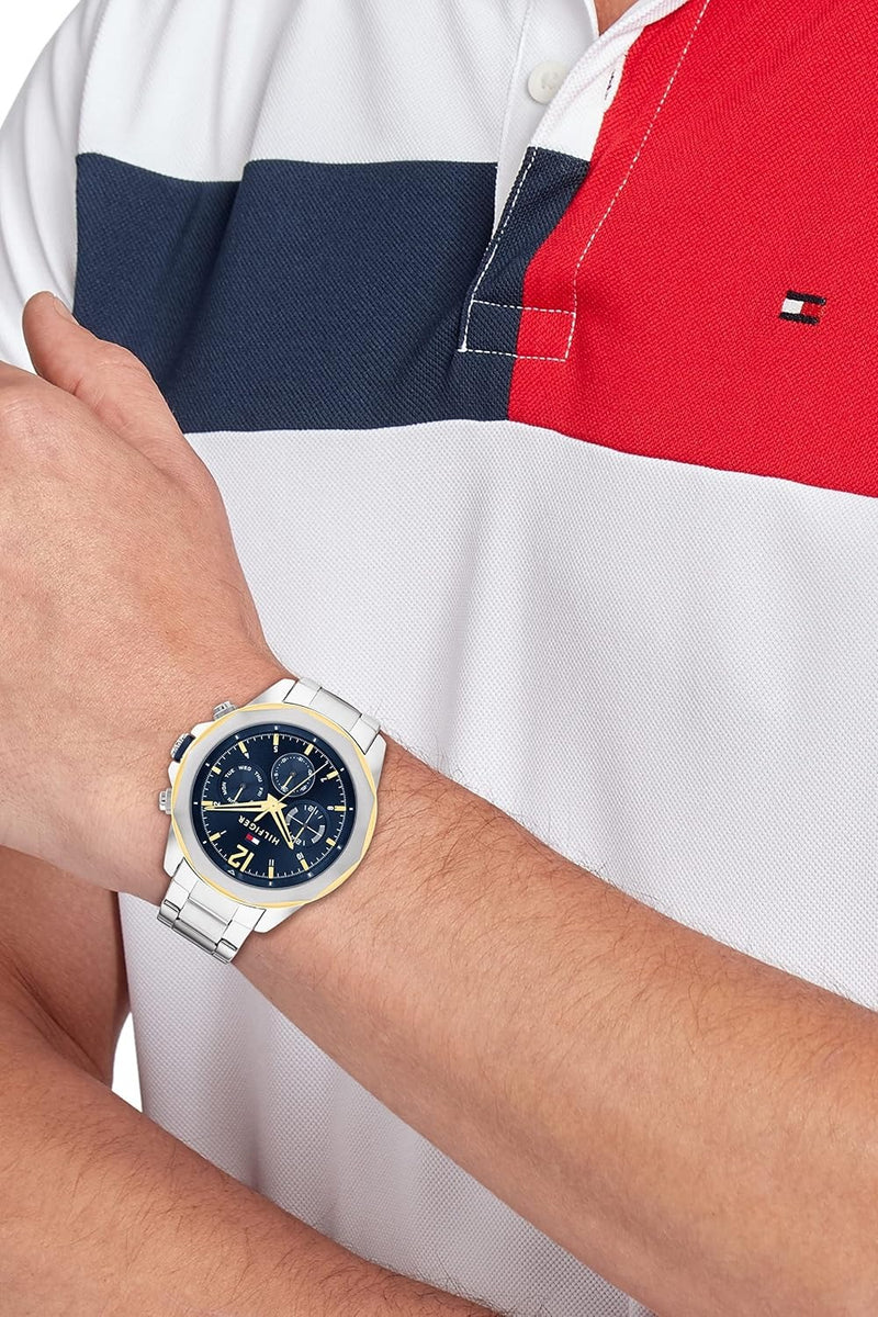 Tommy Hilfiger Men's Multifunction Quartz Watch, Stainless Steel Bracelet 46mm