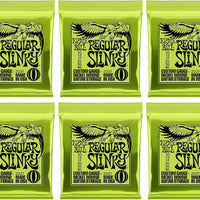 Ernie Ball Regular Slinky Nickel Wound Electric Guitar Strings 6 Pack - 10-46 Gauge