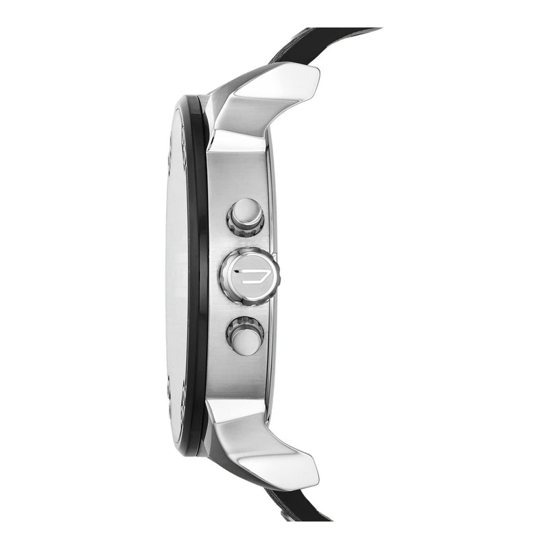 Diesel Reloj Mr. Daddy 2.0, cronógrafo de cuarzo y acero inoxidable, diseño militar, negro y plateado