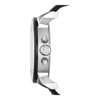 Diesel Reloj Mr. Daddy 2.0, cronógrafo de cuarzo y acero inoxidable, diseño militar, negro y plateado