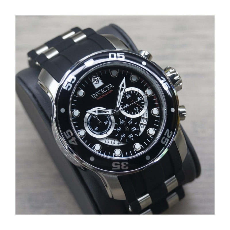 Reloj Cronógrafo De Hombre Invicta 6977 Con Correa De Poliuretano Negro Y Dial De Colección Pro Driver