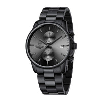 Reloj cronógrafo para hombre GOLDEN HOUR, acero inoxidable, resistente al agua, movimiento de cuarzo y fecha automática