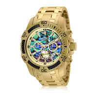 Reloj Invicta Pro Diver Scuba para hombre, diseño dorado, cronógrafo de cuarzo japonés, resistente al agua