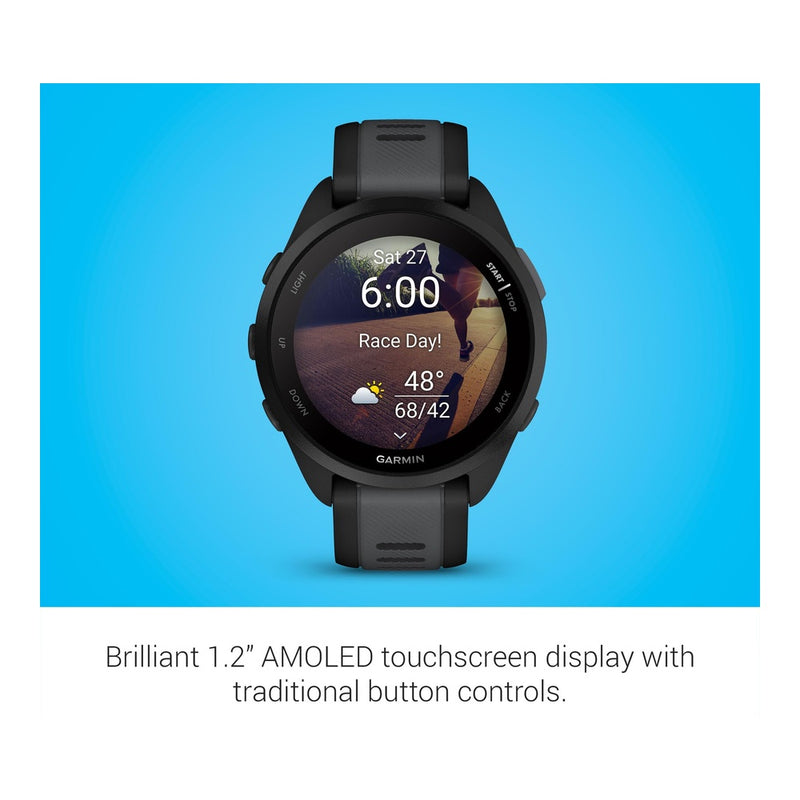 Garmin Forerunner 165, Reloj Inteligente Con Pantalla AMOLED, Métricas De Entrenamiento E Información De Recuperación