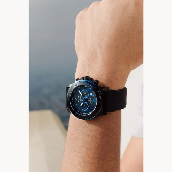 Reloj Bulova Marine Star 98B308 Cronógrafo - Esfera Negra 44mm