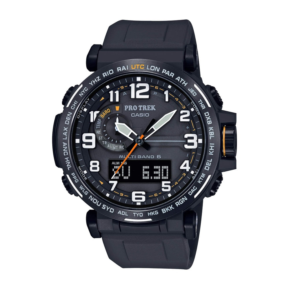Reloj Casio Pro Trek, Sensor Triple, Resistente al Agua, Brújula, Altímetro, Barómetro, Termómetro, Movimiento de Cuarzo Solar