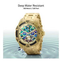 Reloj Invicta Pro Diver Scuba para hombre, diseño dorado, cronógrafo de cuarzo japonés, resistente al agua