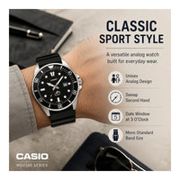 Casio MDV106 Reloj Unisex Analógico con Caja de Acero Inoxidable, Banda de Resina y Resistencia al Agua 200M