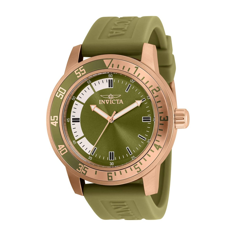 Reloj de cuarzo para hombre Invicta Specialty con correa de silicona y caja de acero inoxidable