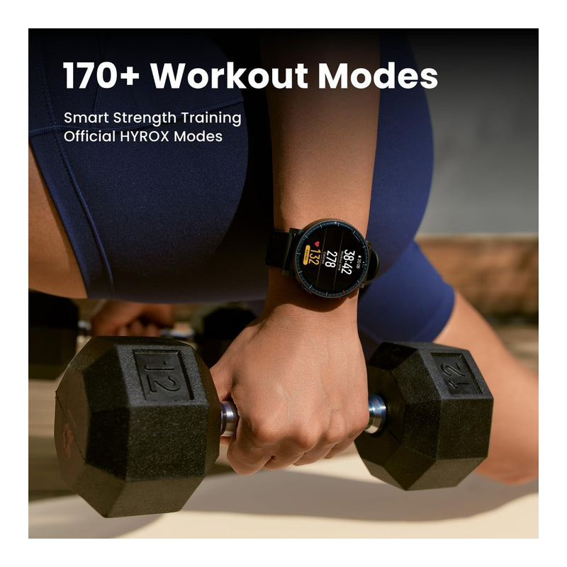 Amazfit Active Max Smartwatch con pantalla AMOLED, batería de larga duración, mapas offline, GPS, almacenamiento 4GB, 170+ modos deportivos, resistencia al agua