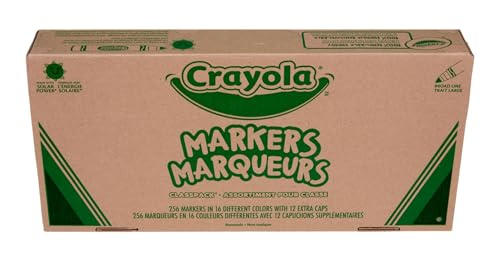 Crayola Broad Line Markers Classpack (256 Ct), Bulk Markers for Kids, Art Supplies for School, Classroom Must Haves, Preschool & Kindergarten Supplies