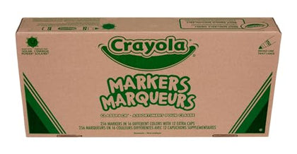 Crayola Broad Line Markers Classpack (256 Ct), Bulk Markers for Kids, Art Supplies for School, Classroom Must Haves, Preschool & Kindergarten Supplies