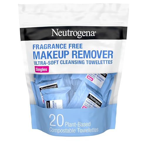 Neutrogena Fragrance-Free Makeup Remover Wipes, Singles, 20 ct