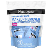 Neutrogena Fragrance-Free Makeup Remover Wipes, Singles, 20 ct