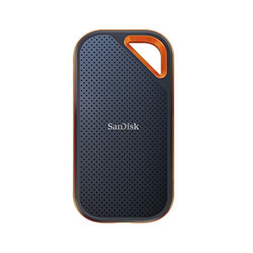 SANDISK 2TB Extreme PRO Portable SSD - Up to 2000MB/s - USB-C, USB 3.2 Gen 2x2, IP65 Water and Dust Resistance, Updated Firmware - External Solid State Drive - SDSSDE81-2T00-G25