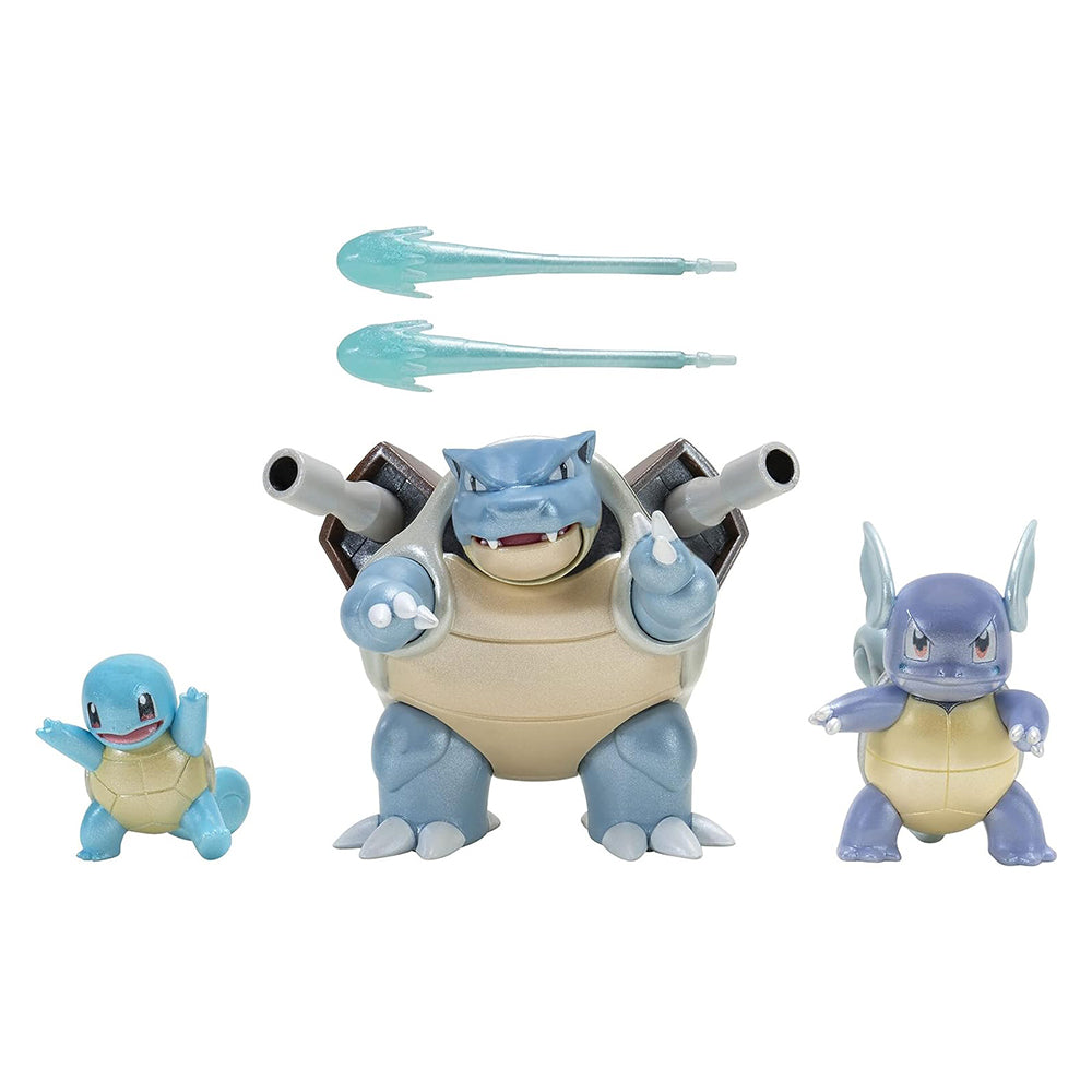 Figura de Colección Pokemon Select Evolution Squirtle 3 Pack