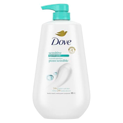 Dove, Body Wash for Softer and Smoother Effectively Washes Away Bacteria While Nourishing Your, Sensitive Skin, 34 Fl Oz (Pack of 3)