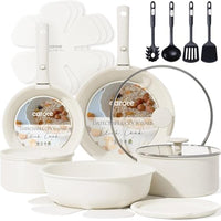 CAROTE 19pcs Pots and Pans Set Non Stick, Detachable Handle Cookware