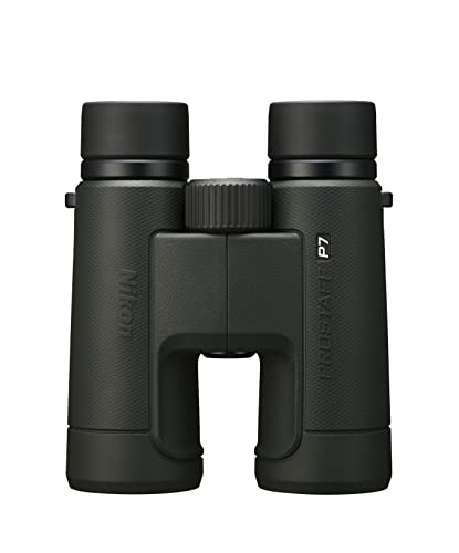 Nikon PROSTAFF P7 10x42 Binocular | Waterproof, fogproof, rubber-armored Full-Size Binocular, oil & water repellent coating & locking diopter | Official Nikon USA Model