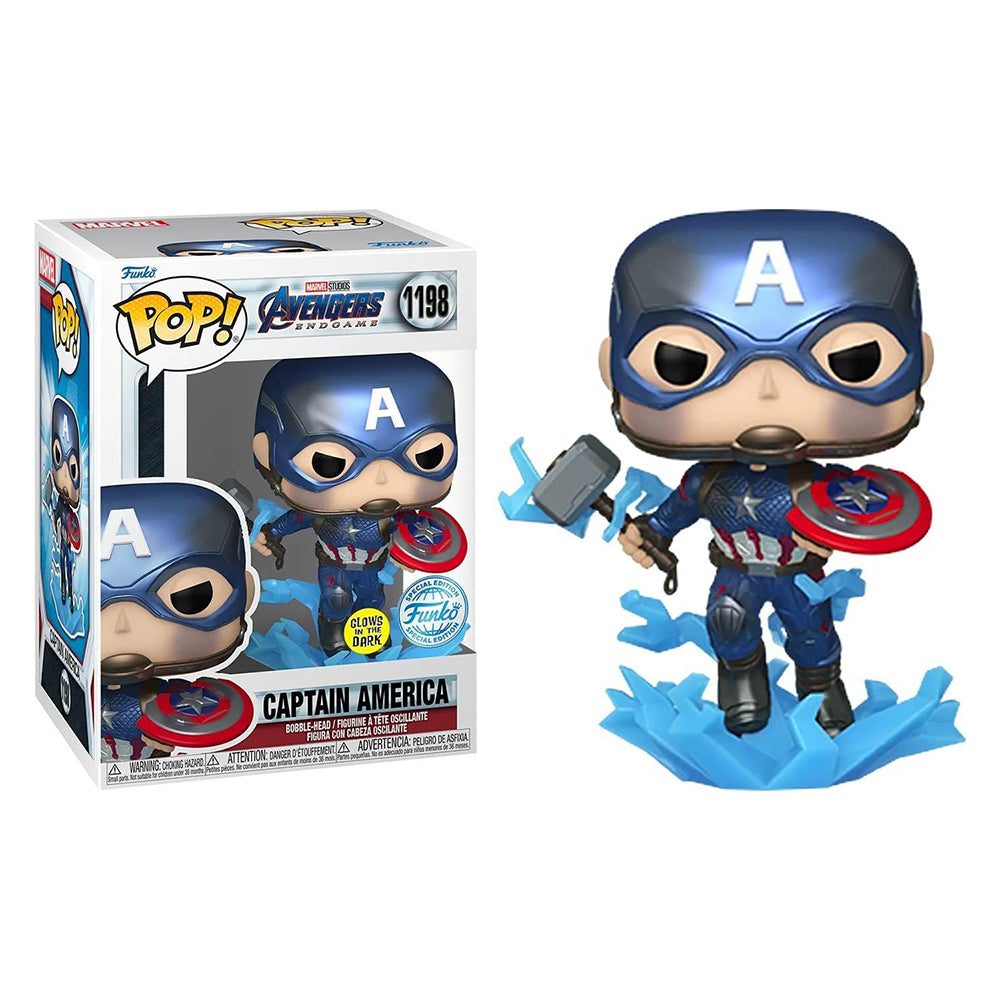 Funko Pop Avengers Endgame - Captain America (Glow in The Dark & Metallic)