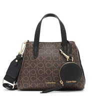 Calvin Klein Millie 2-in-1 Mini Satchel Crossbody Bag, Brown/Khaki/