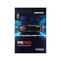 Samsung 990 PRO NVMe M.2 SSD, 4 TB, PCIe 4.0, 7,450 MB/s Read, 6,900 MB/s Write, Internal SSD, for Gaming and Video Editing, MZ-V9P4T0BW
