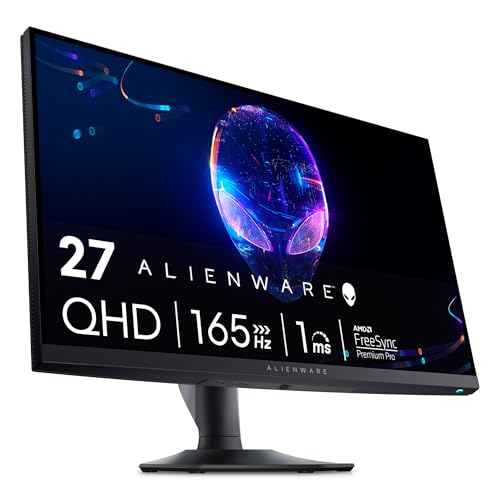 Alienware AW2724DM Gaming Monitor - 27" QHD (2560 x 1440) 180Hz w Overclock, AMD FreeSync Premium Pro, NVIDIA G-SYNC, VESA Display - Black,Black/Silver