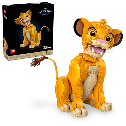 LEGO Disney Young Simba the Lion King Building Sets for Adults - Buildable Figurine for Display, Ages 18+ - DIY Kits & Crafts for Fans of Movie - Collectible Disney Birthday Gift - 43247