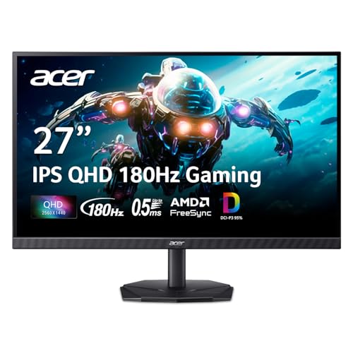 Acer Nitro 27in QHD 2560x1440 IPS 180Hz Gaming Monitor KG271U N3bmiipx