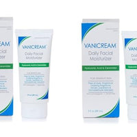 Vanicream Daily Facial Moisturizer With Ceramides and Hyaluronic Acid - Formulated Without Common Irritants for Those with Sensitive Skin, 3 fl oz (Pack of 2)