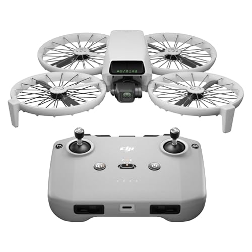 DJI Flip (RC-N3), Drone With 4K UHD Camera for Adults, Under 249 g, 3-Axis Gimbal Stabilization, 44000ft/13km Video Transmission, Palm Takeoff, Auto Return, Intelligent, 31-Min Flight Time