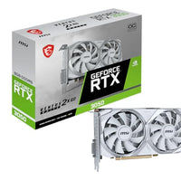 MSI GeForce RTX 3050 Ventus 2X XS White 8G OC Gaming Graphics Card - 8GB GDDR6, 1807 MHz, PCI Express Gen 4, 128-bit, 1x DP (v1.4a), 1x HDMI 2.1 (Supports 4K)