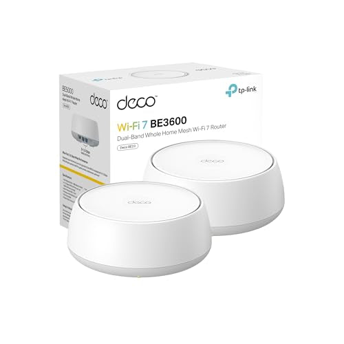 TP-Link Deco 7 BE23 Dual-Band BE3600 WiFi 7 Mesh Wi-Fi System | 4-Stream 3.6 Gbps, 160 Mhz | Covers up to 4,500 Sq.Ft |