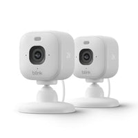Blink Mini 2K+ (newest model) – Plug-in Home & Pet Indoor Security Camera with 2K video resolution, night vision, enhanced audio, motion detection – 2 cameras (White)
