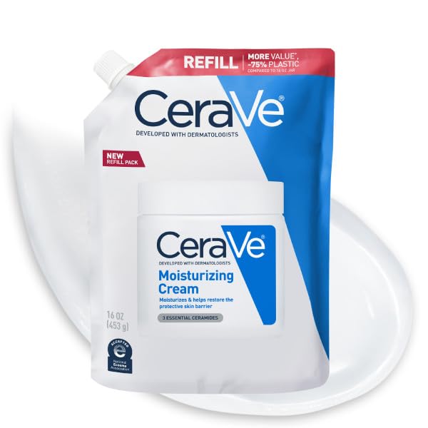 CeraVe Moisturizing Cream, Face & Body Moisturizer, Dry Skin, 16oz Refill