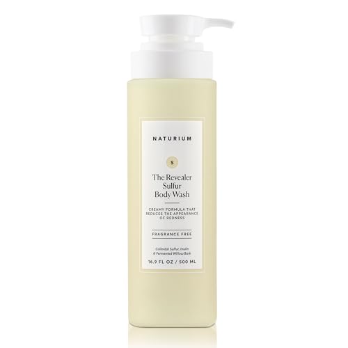 Naturium The Revealer Body Wash, Clarifying Skincare with Sulfur, Willow Bark, and Aloe Vera, 500 mL / 16.9 fl oz