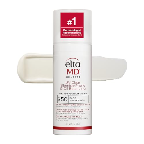 EltaMD UV Clear Blemish-Prone and Oil Balancing, Untinted, SPF 50, 1.7 oz
