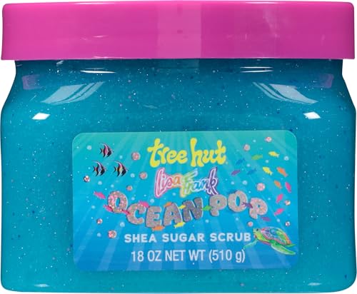 Lisa Frank x Tree Hut Ocean Pop Body Scrub, Exfoliating Sugar Scrub, 18 Oz