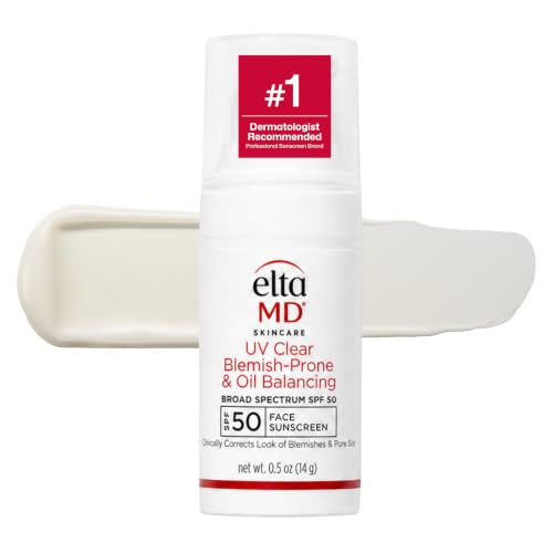 EltaMD UV Clear Blemish-Prone and Oil Balancing, Untinted, SPF 50, 0.5 oz