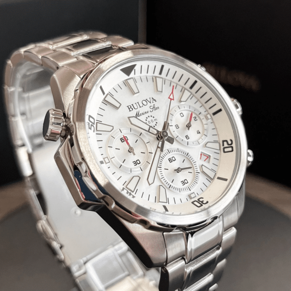 Reloj Bulova Marine Star 96B255 Cronógrafo - Esfera Blanca 43mm