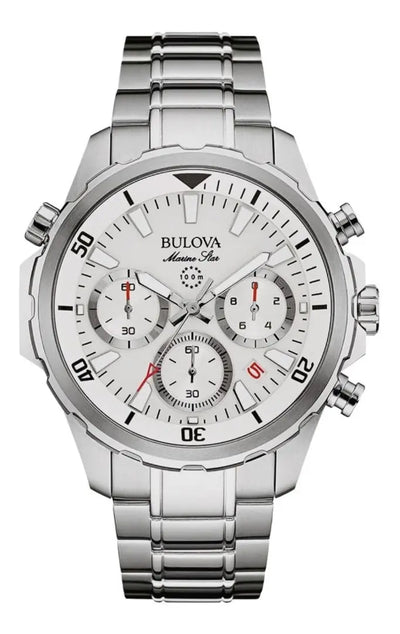 Bulova Marine Star 96B255 Cronógrafo - Esfera Blanca 43mm