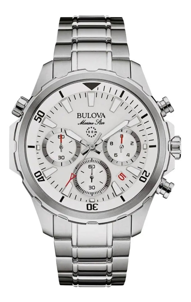 Reloj Bulova Marine Star 96B255 Cronógrafo - Esfera Blanca 43mm