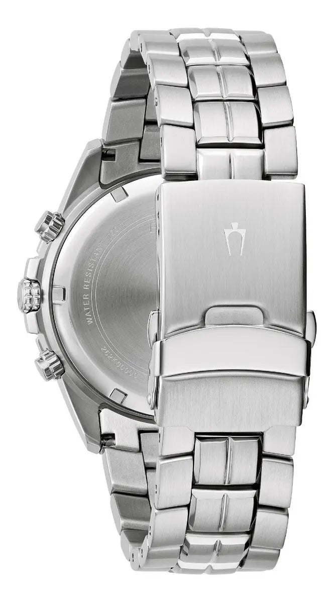 Bulova Marine Star 98B401 Men's Chronograph Quartz Black Dial Watch 41.5mm
