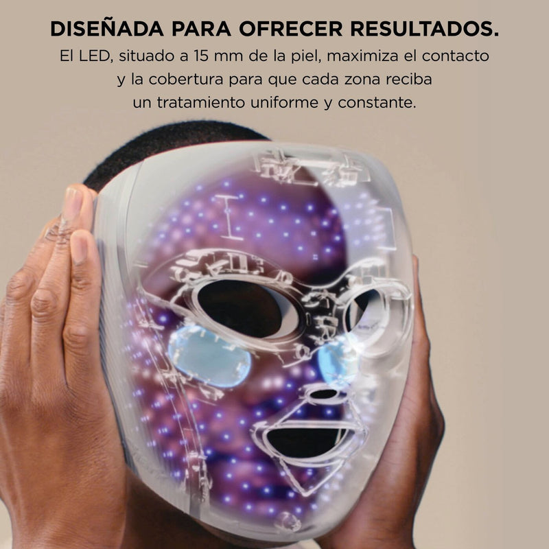 Mascarilla facial LED Shark CryoGlow con enfriamiento ocular, antienvejecimiento y reparación de imperfecciones, USB-C y control remoto