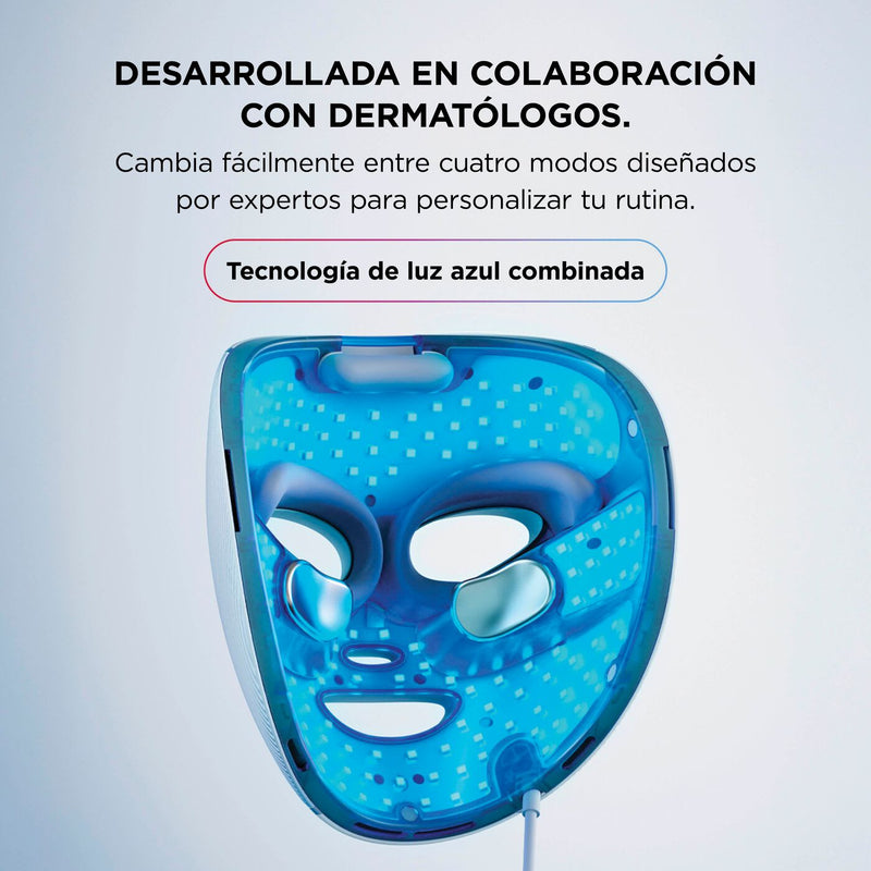 Mascarilla facial LED Shark CryoGlow con enfriamiento ocular, antienvejecimiento y reparación de imperfecciones, USB-C y control remoto